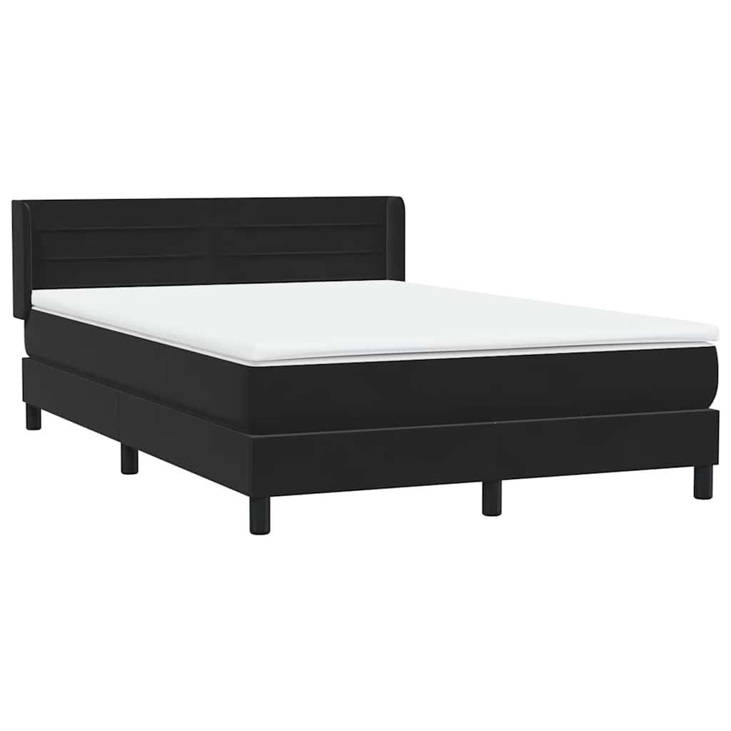 Boxspring met matras fluweel zwart 160x210 cm