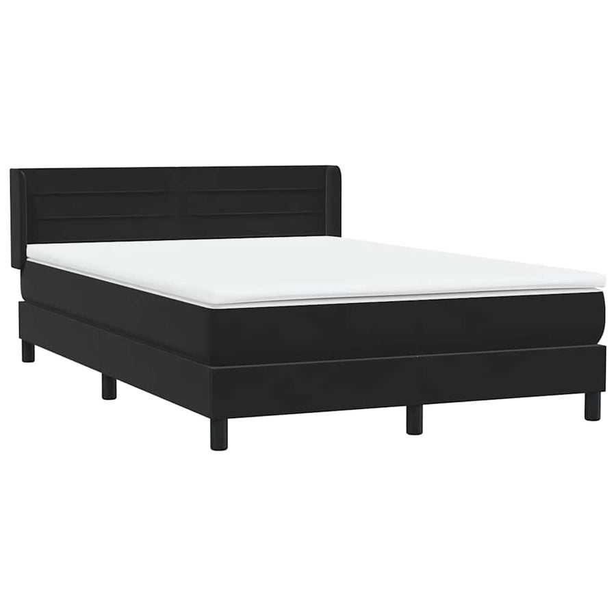 Boxspring met matras fluweel zwart 160x210 cm