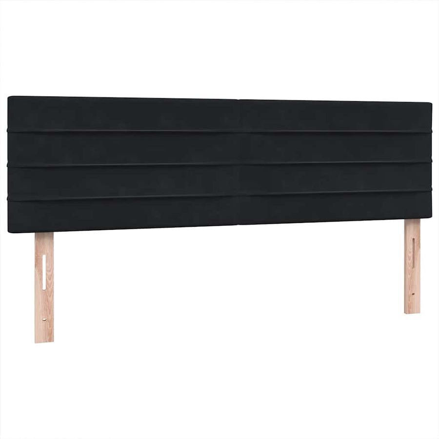 Boxspring met matras fluweel zwart 160x210 cm