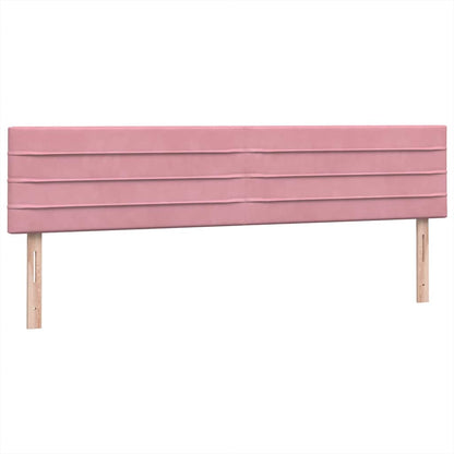 Boxspring met matras fluweel roze 180x210 cm