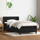 Boxspring met matras 80x220 cm zwart fluweel