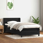 Boxspring met matras 80x220 cm zwart fluweel