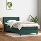 Boxspring met matras 80x220 cm fluweel donkergroen