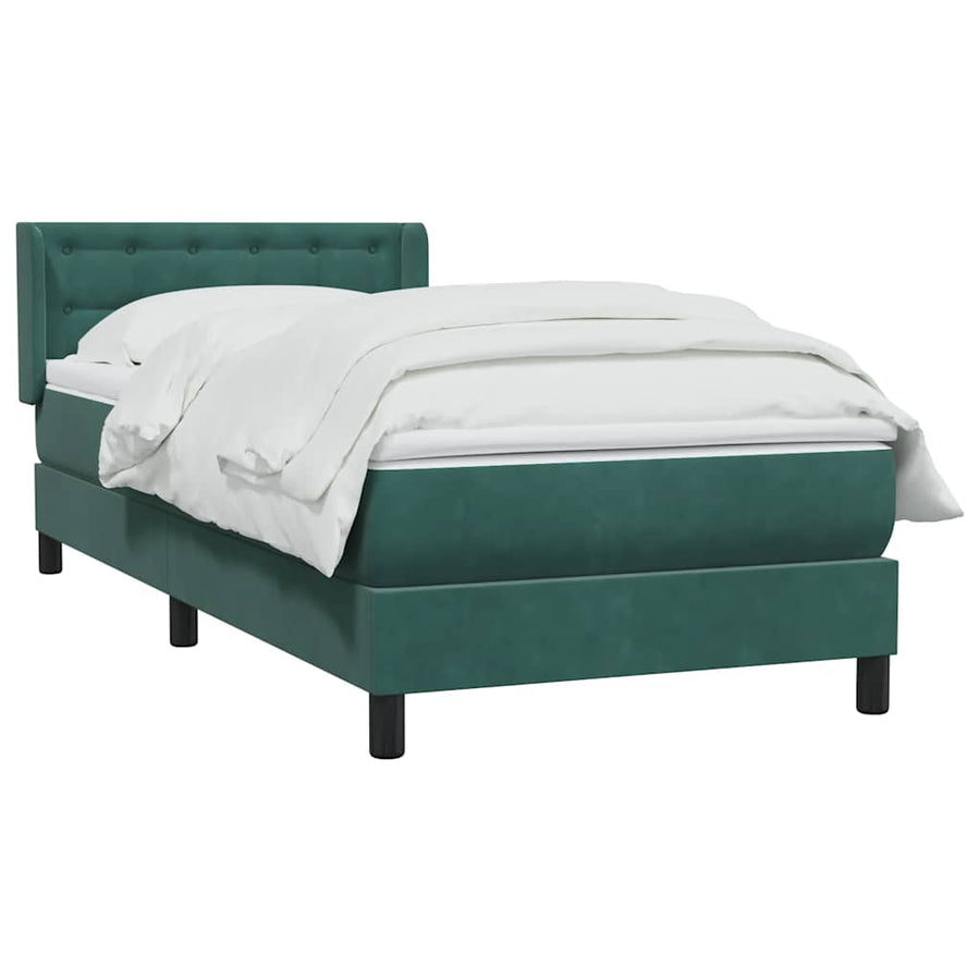 Boxspring met matras fluweel roze 140x220 cm
