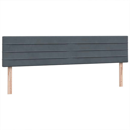Boxspring met matras fluweel donkergrijs 180x220 cm