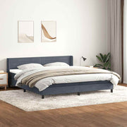 Boxspring 180x220 cm fluweel donkergrijs met matras