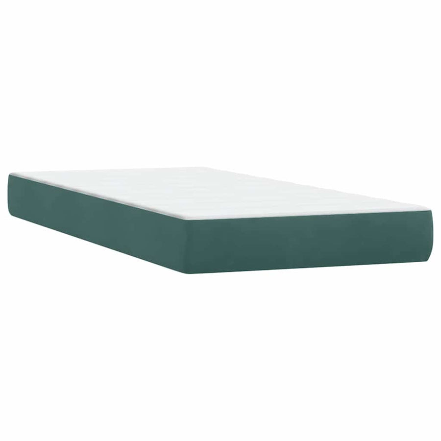 Boxspring Met Matras Fluweel 180 x 220 cm Donkergroen