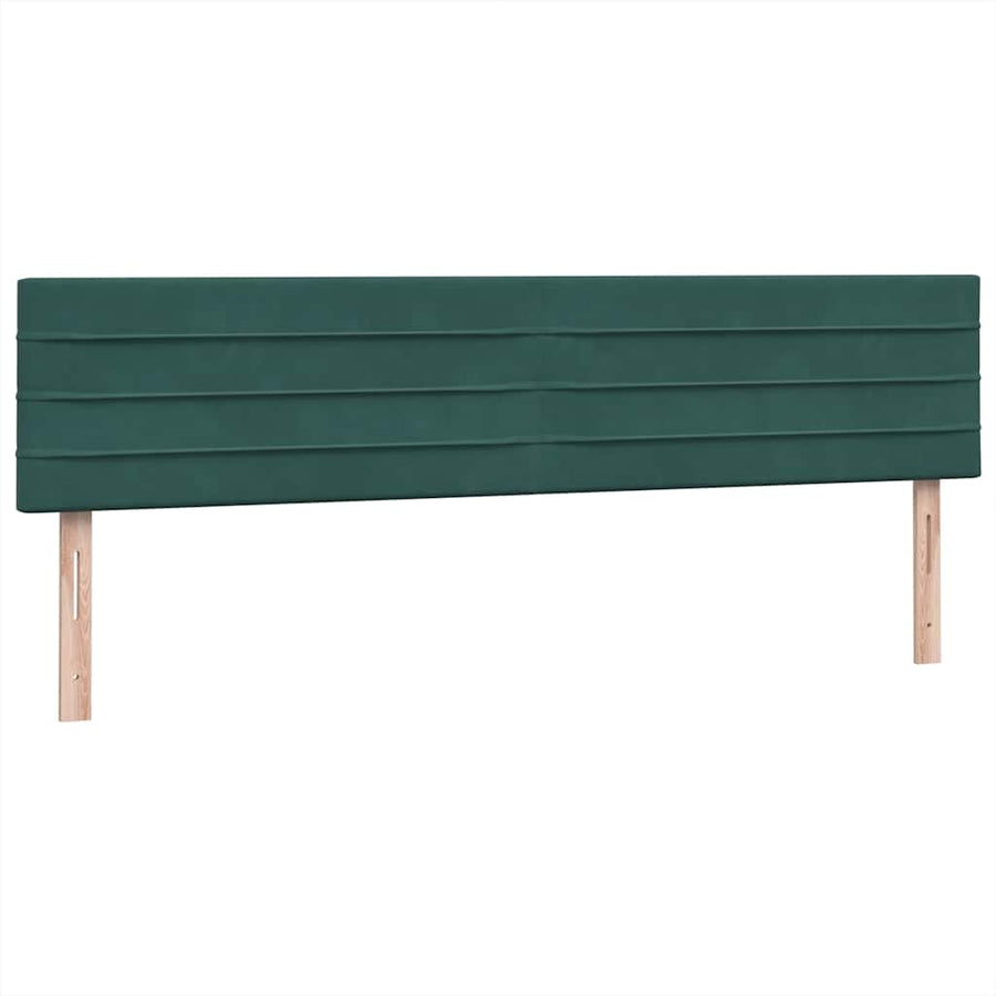 Boxspring Met Matras Fluweel 180 x 220 cm Donkergroen