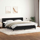 Boxspring met matras 200x220 cm fluweel zwart