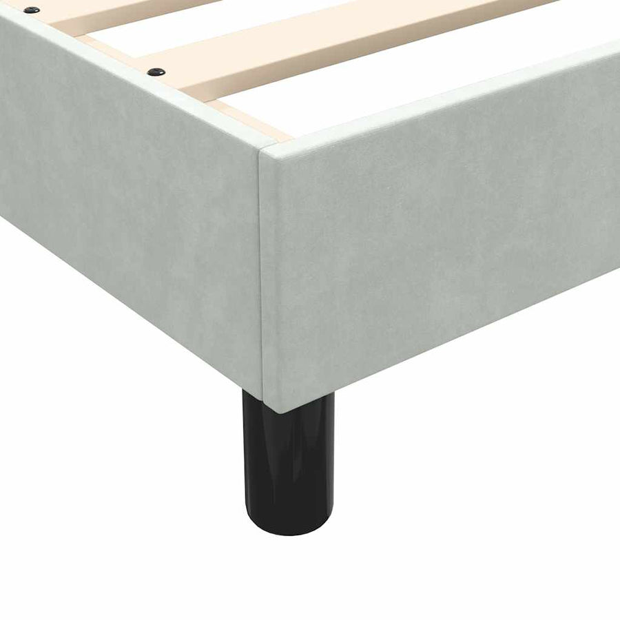 Boxspring met matras fluweel lichtgrijs 160x210 cm