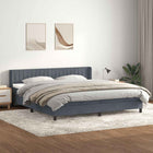 Boxspring 180x210 cm fluweel donkergrijs