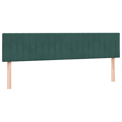 Boxspring met matras fluweel donkergroen 180x220 cm
