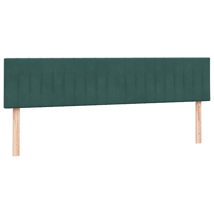 Boxspring met matras fluweel donkergroen 180x220 cm