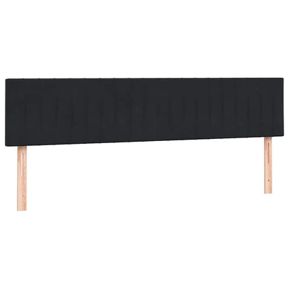 Boxspring met matras fluweel zwart 200x220 cm