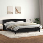 Boxspring met matras 200x220 cm zwart fluweel