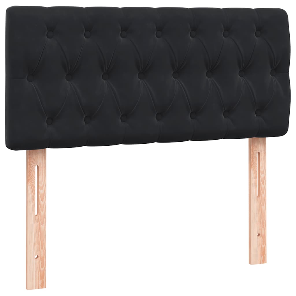 Boxspring met matras fluweel zwart 90x210 cm