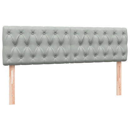 Boxspring met matras fluweel lichtgrijs 160x210 cm