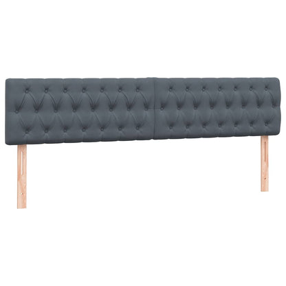 Boxspring met matras fluweel donkergrijs 180x210 cm