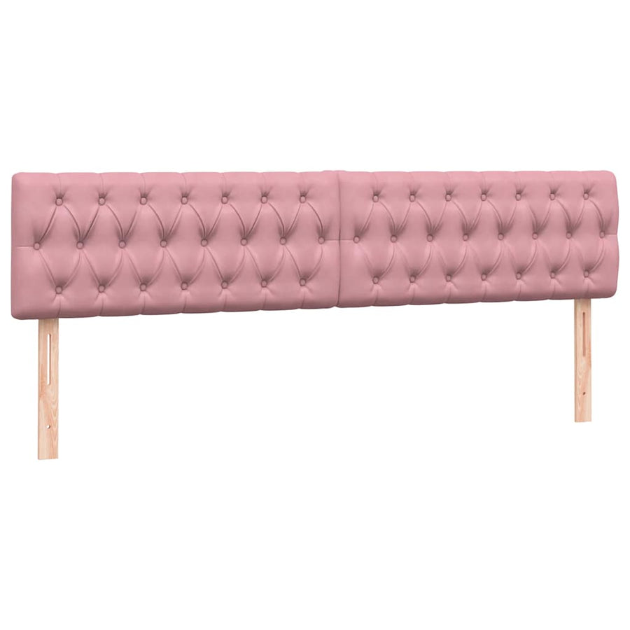 Boxspring met matras fluweel roze 180x210 cm