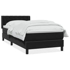 Boxspring met matras 80x220 cm zwart fluweel