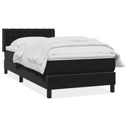 Boxspring met matras 80x220 cm zwart fluweel