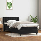 Boxspring met matras 90x210 cm zwart fluweel