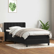 Boxspring met matras 90x210 cm zwart fluweel