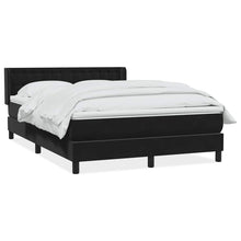 Boxspring met matras fluweel zwart 160x210 cm