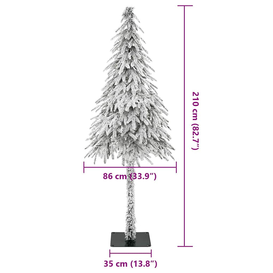 Kunstkerstboom Wit 86 x 86 x 210 cm Polyethyleen en Metaal