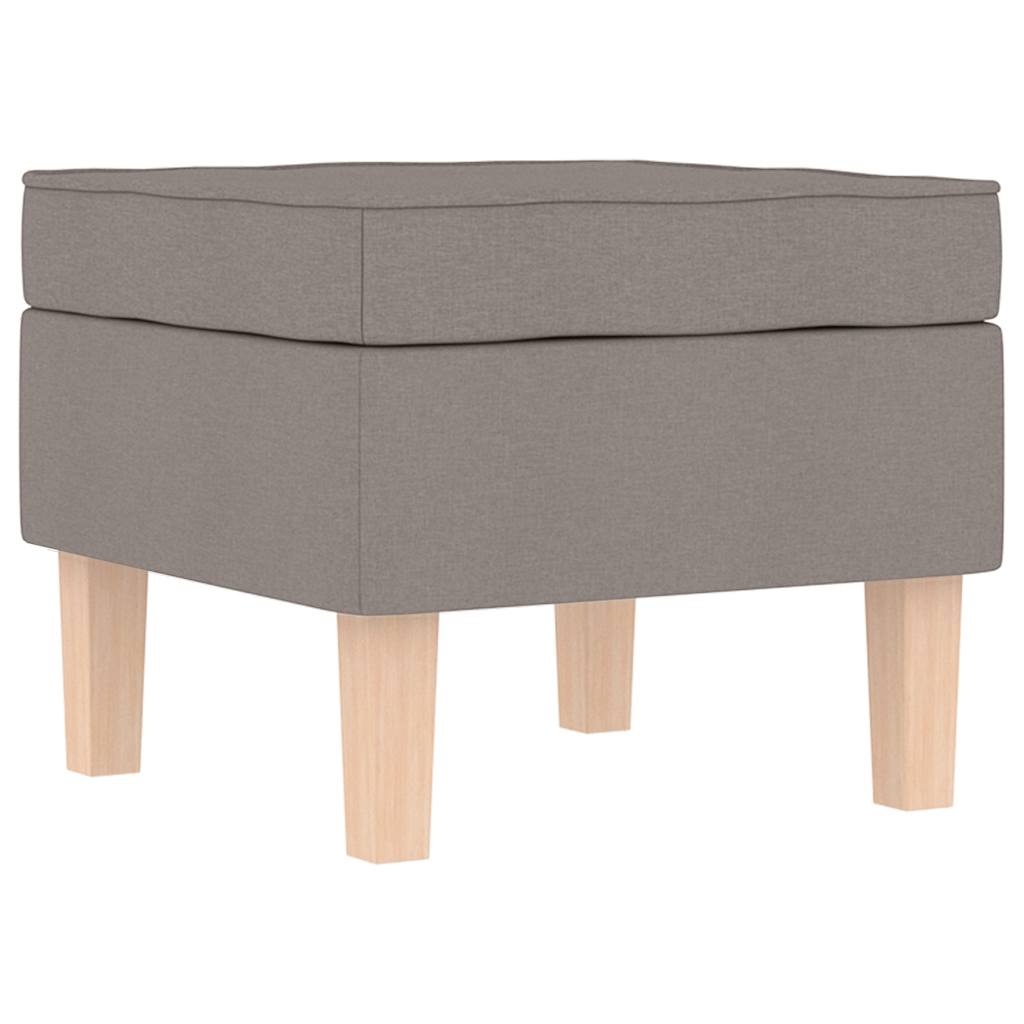 Schommelstoel met voetenbank stof taupe
