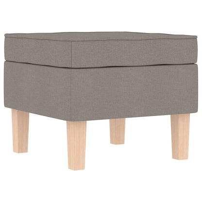 Schommelstoel met voetenbank stof taupe