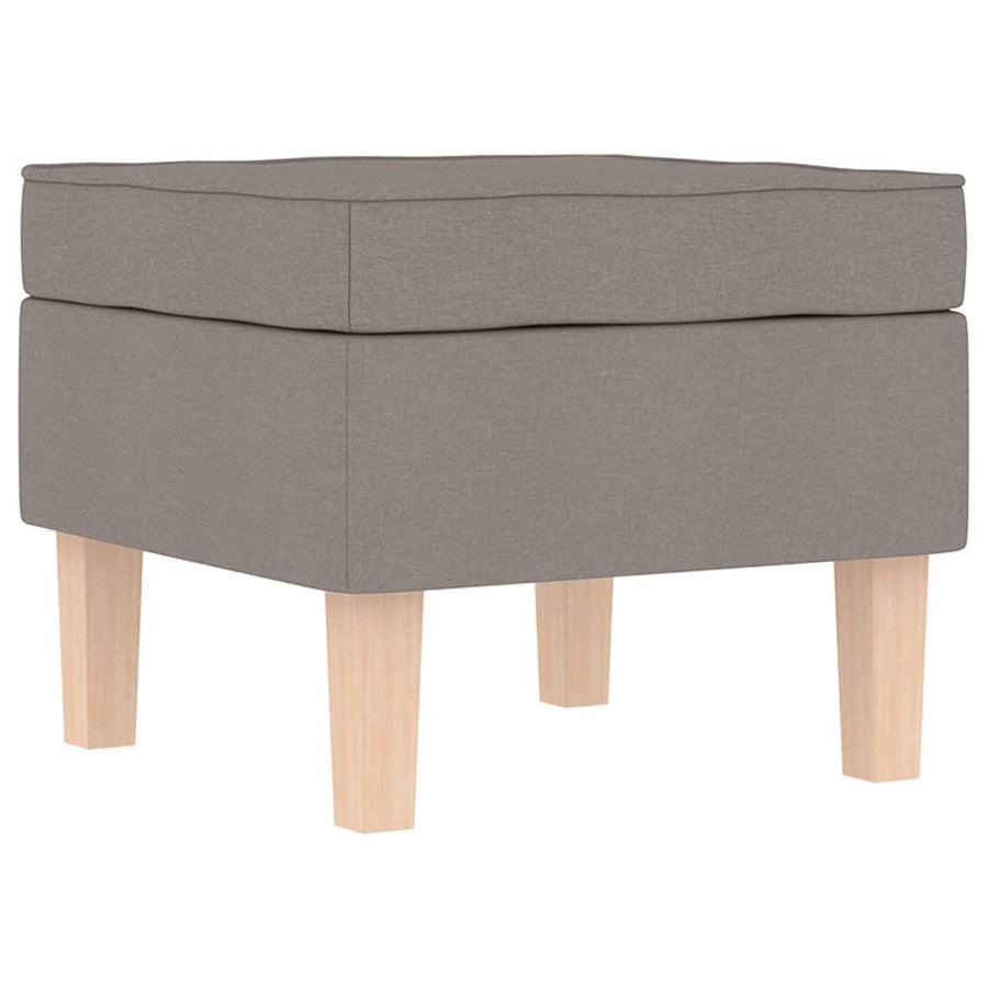 Schommelstoel met voetenbank stof taupe