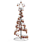 Kerstboom lichtkegel met kerstballen 80 LED's warmwitte 120 cm