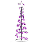 Kerstboom lichtkegel met kerstballen 100 LED's warmwitte 150 cm