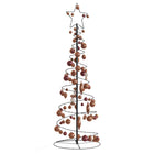 Kerstboom lichtkegel met kerstballen 100 LED's warmwitte 150 cm