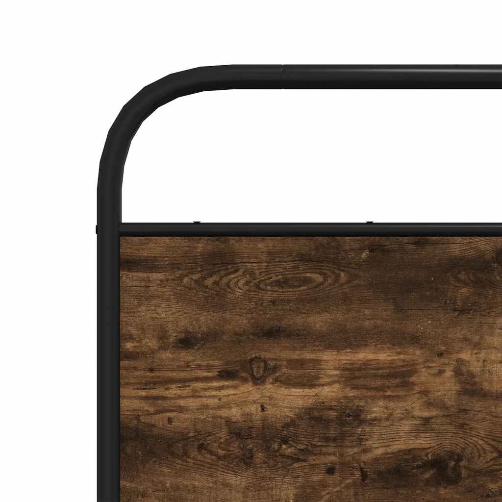 Bedframe zonder matras metaal gerookt eikenkleurig 183x213 cm