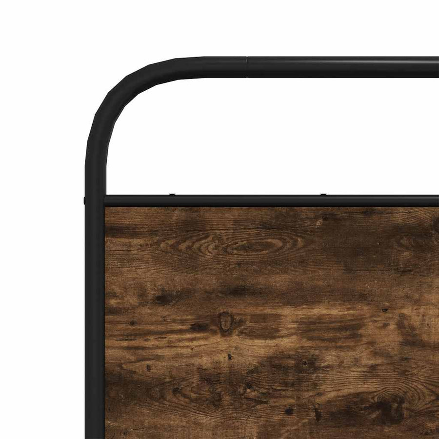Bedframe zonder matras metaal gerookt eikenkleurig 200x200 cm