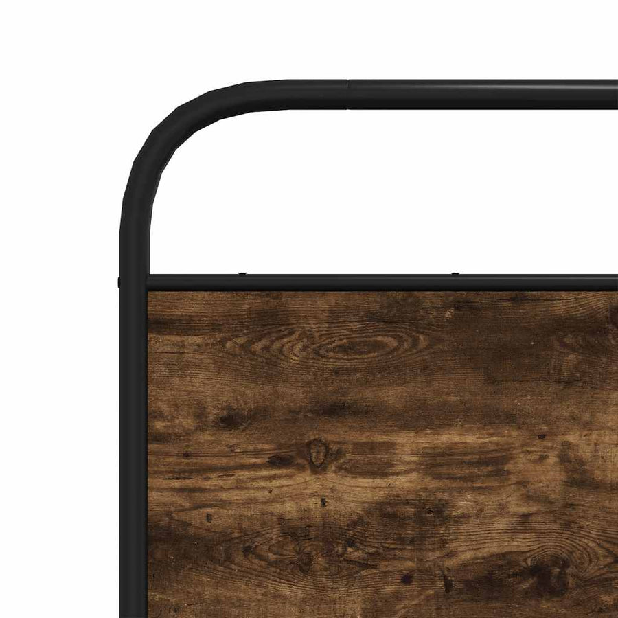 Bedframe zonder matras metaal gerookt eikenkleurig 140x190 cm
