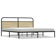 Bedframe zonder matras metaal sonoma eikenkleurig 180x200 cm