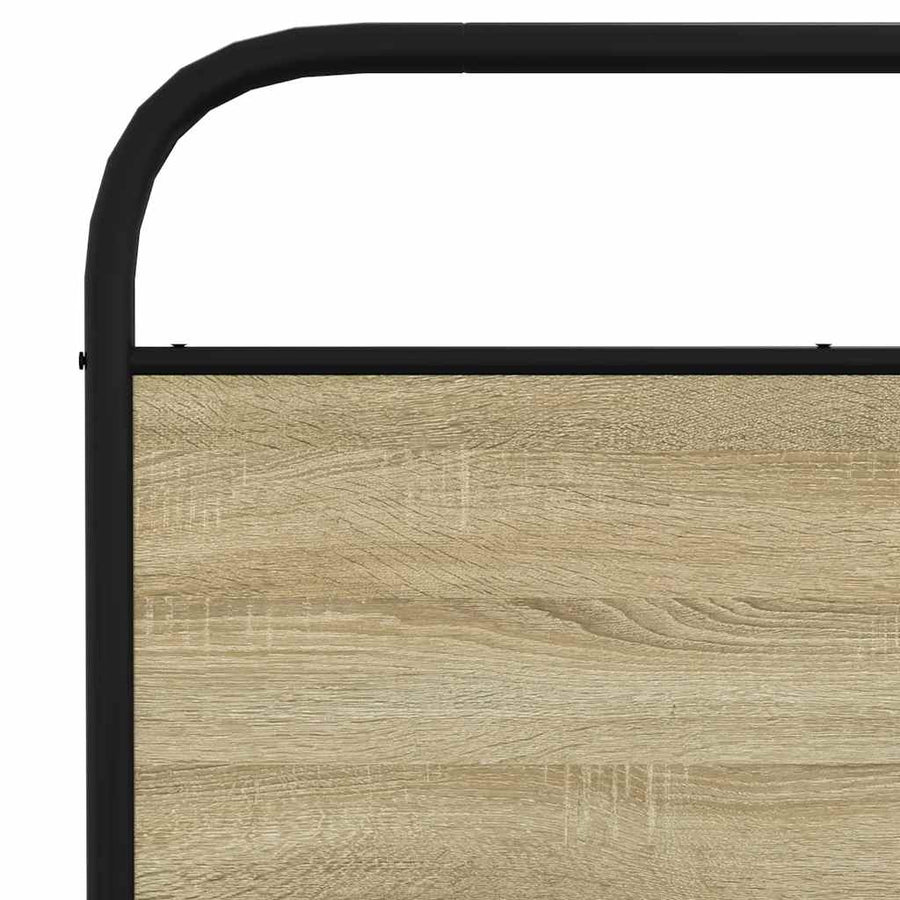 Bedframe zonder matras metaal sonoma eikenkleurig 193x203 cm