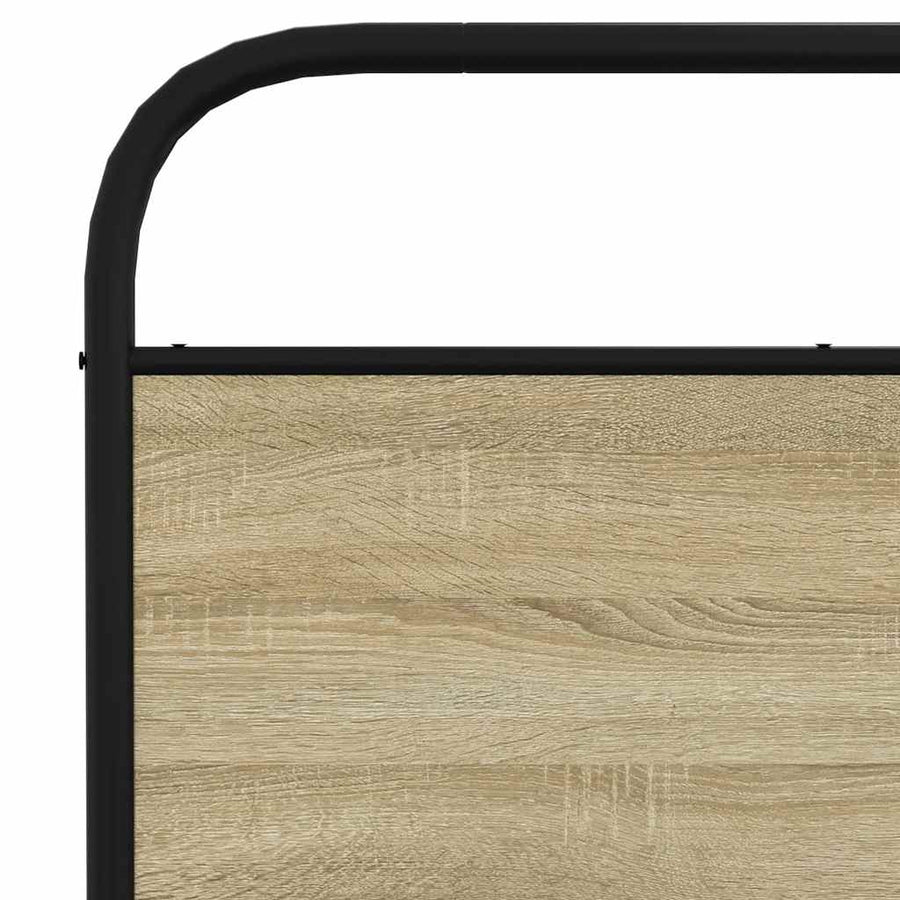 Bedframe zonder matras metaal sonoma eikenkleur 200x200 cm