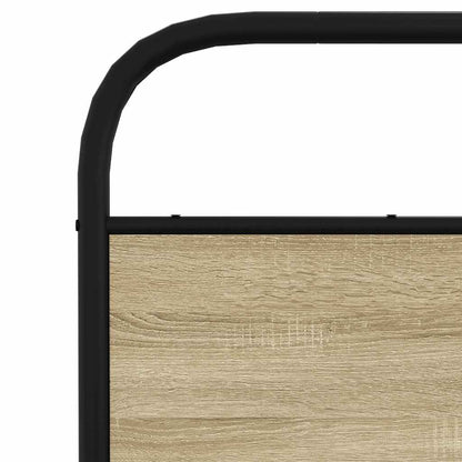 Bedframe zonder matras metaal sonoma eikenkleurig 137x190 cm