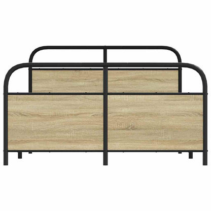 Bedframe zonder matras metaal sonoma eikenkleurig 140x190 cm