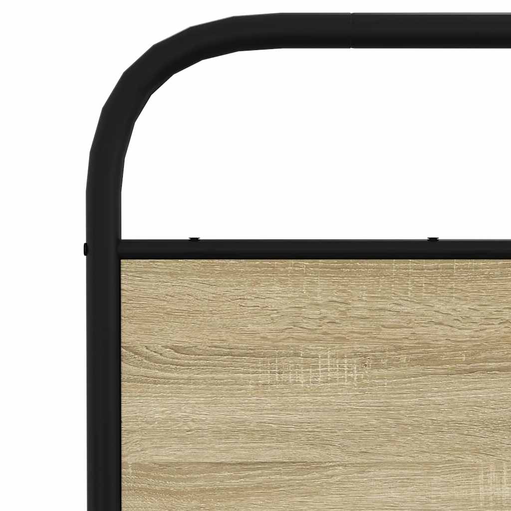 Bedframe zonder matras metaal sonoma eikenkleurig 140x190 cm