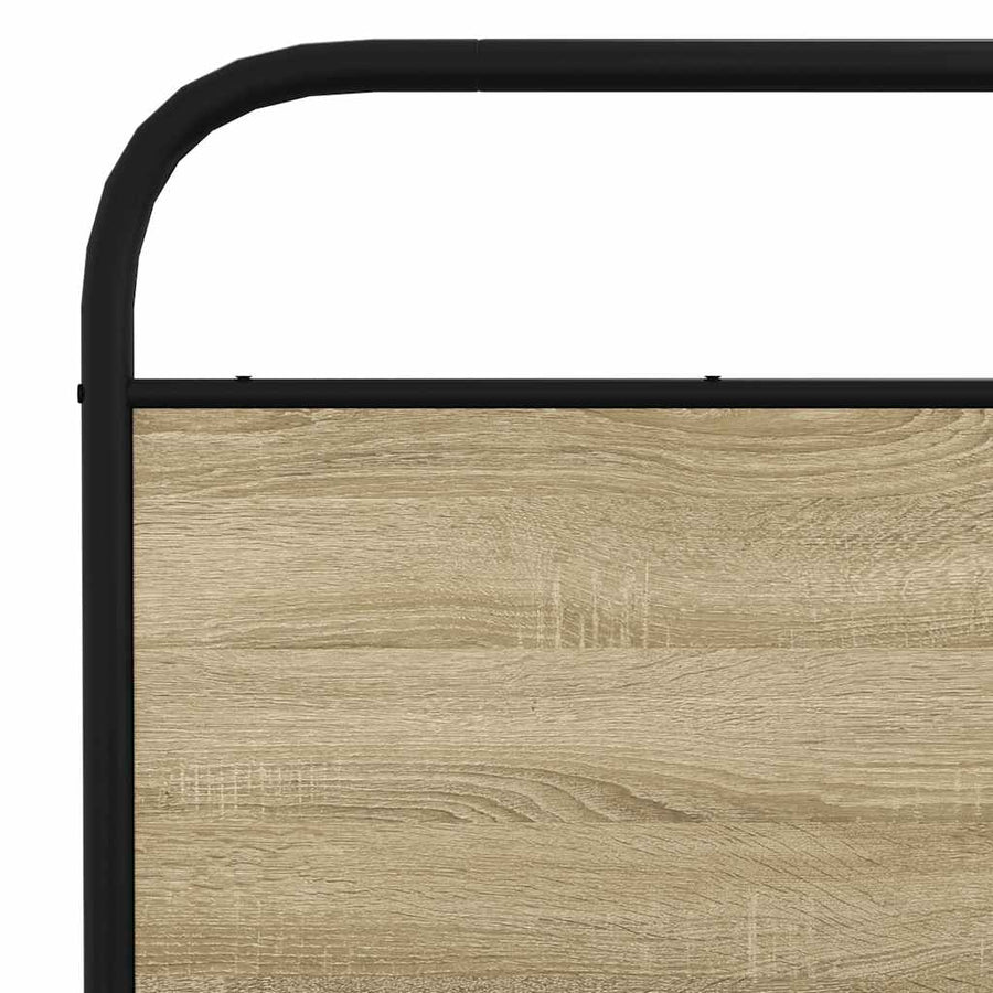 Bedframe zonder matras metaal sonoma eikenkleurig 160x200 cm