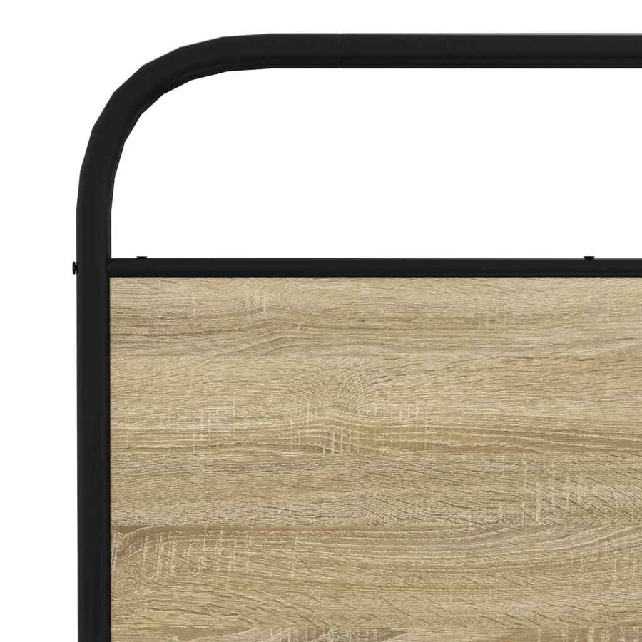 Bedframe zonder matras metaal sonoma eikenkleur 200x200 cm