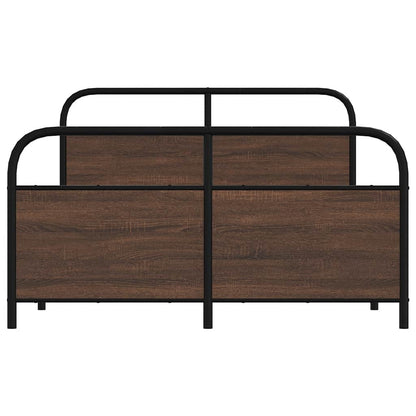 Bedframe zonder matras metaal bruin eikenkleurig 140x200 cm