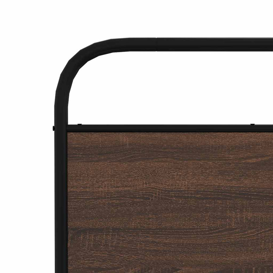 Bedframe zonder matras metaal bruin eikenkleur 180x200 cm