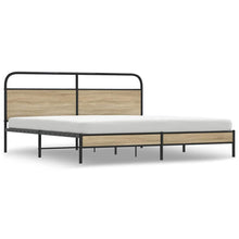 Bedframe zonder matras metaal gerookt eikenkleurig 180x200 cm