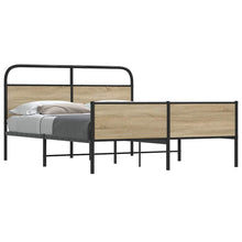 Bedframe zonder matras metaal gerookt eikenkleurig 180x200 cm